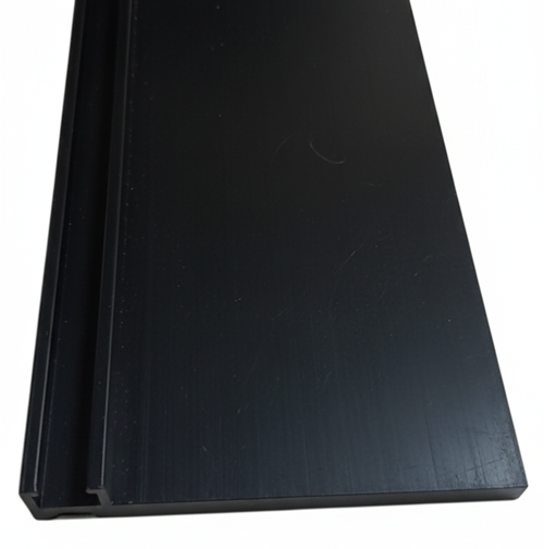 قطاع خزائن ملابس جانبي رف زجاج 5مم اسود 50سم