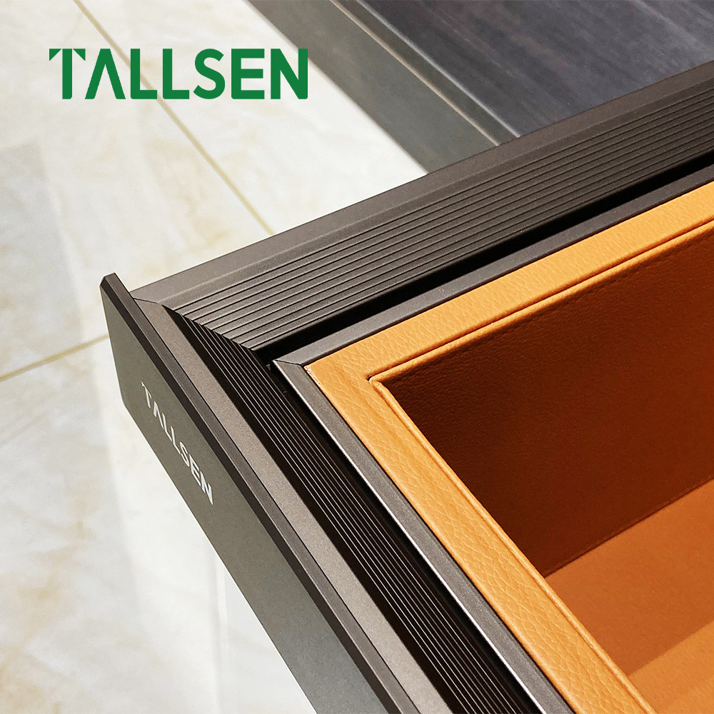 Leather storage basket