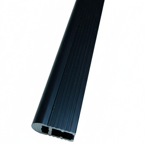 قطاع خزائن ملابس امامي رف زجاج 5مم اسود 5.80م