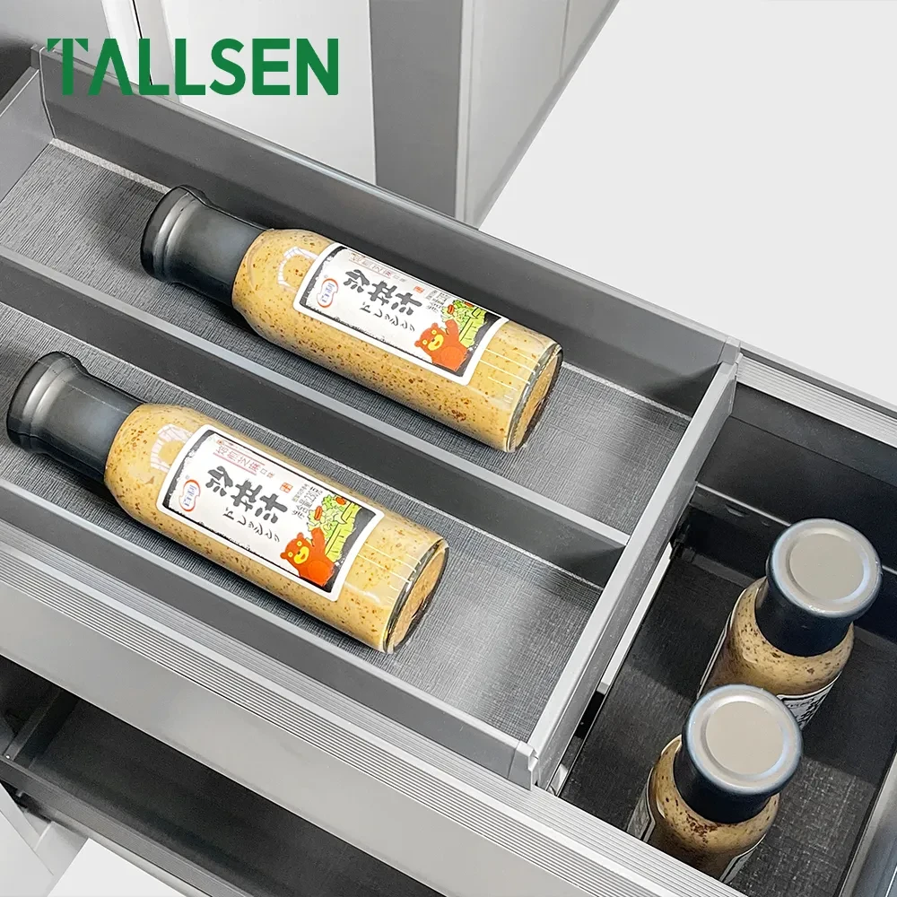 اكسسوار مطبخ ترولي توابل وزجاجات 2 رف مع درج داخلي تالسن