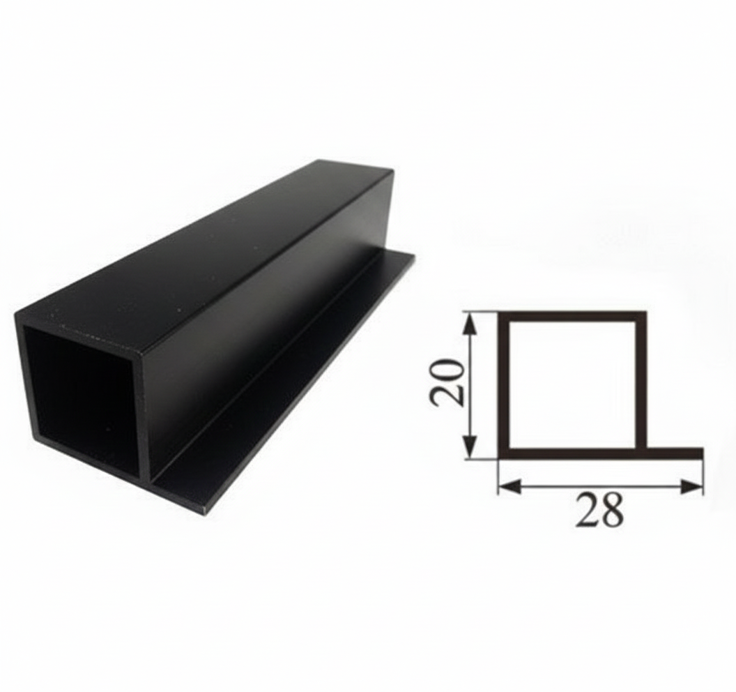قطاع مربع 2*2 ارفف خشب ديكور اسود 3.5م كود