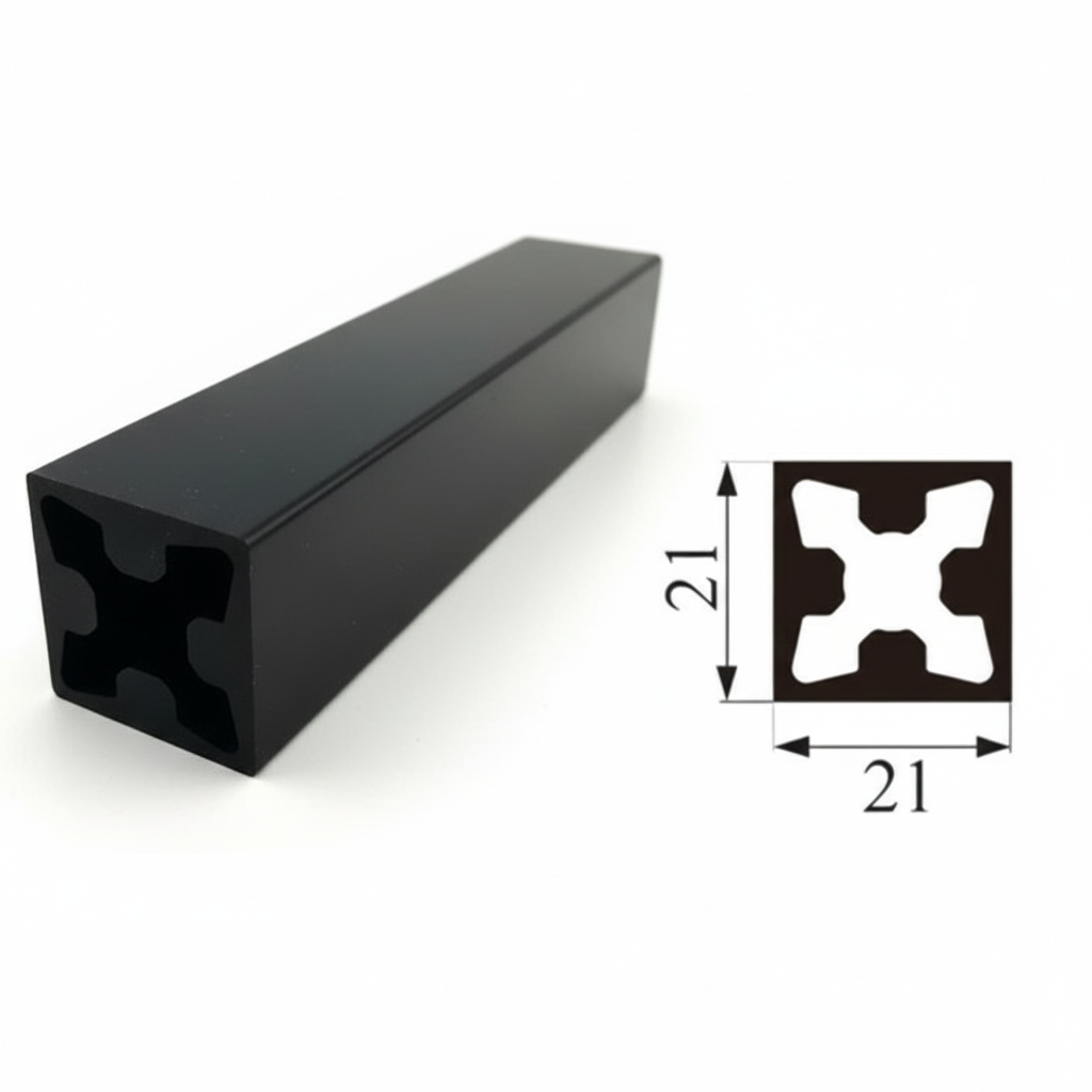 قطاع مربع 2*2 راسي ارفف ديكور اسود 3.5م كود