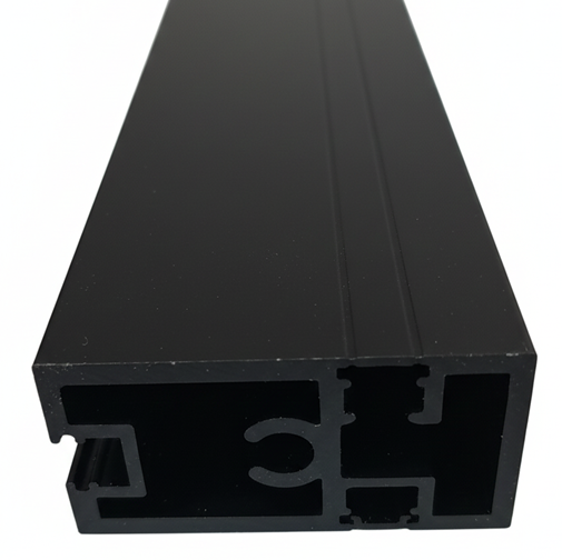 قطاع قوائم راسيه لوحده خزانه زجاج اسود 5.80م